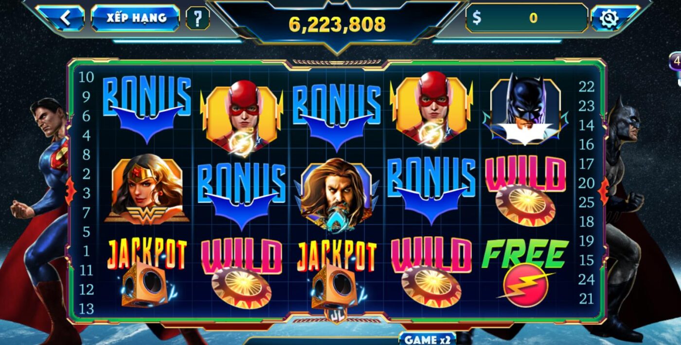 Hướng dẫn chơi game Nổ hũ Justice League tại 123b
